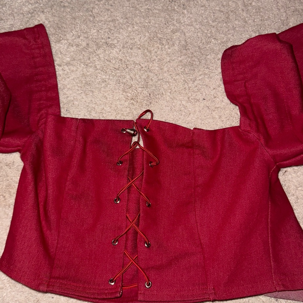 cute corset top red